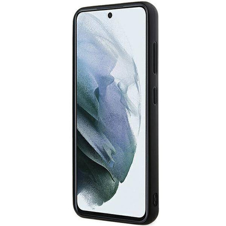 Karl Lagerfeld 3D Rubber Glitter Logo Hülle für Samsung Galaxy S23 – Schwarz