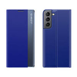 New Sleep Case pokrowiec etui z klapką z funkcją podstawki Samsung Galaxy S22+ (S22 Plus) niebieski