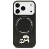 Karl Lagerfeld nakładka Magsafe PU case with Karl&Choupette heads pins logo and metal camera buttons do iPhone 17 Pro Max czarna