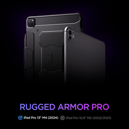 Spigen Rugged Armor Pro Case for iPad Pro 13&quot; 2024 - Black