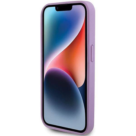 Guess nakładka do iPhone 15 Pro 6,1" GUHCP15LP4EPMU jasnofioletowa HC PU Quilted 4G Classic