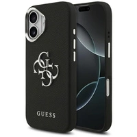 Guess Grained Big 4G Classic Logo Hülle für iPhone 17 - Schwarz