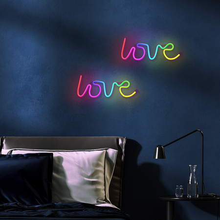 Neon LED RGB LOVE FLRN01 + pilot Forever Light