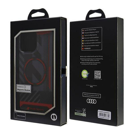 Audi nakładka IML Sport MagSafe do iPhone 16 Pro 6.3" czarna