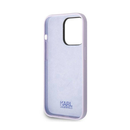 Karl Lagerfeld Silicone NFT Ikonik - Etui iPhone 14 Pro (fioletowy)
