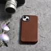 iCarer Case Leather genuine leather case for iPhone 14 braun (WMI14220701-RB) (MagSafe compatible)