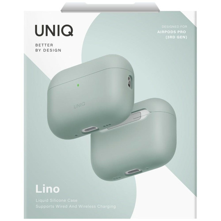 Etui UNIQ Lino do AirPods Pro 3 gen      Silicone zielony