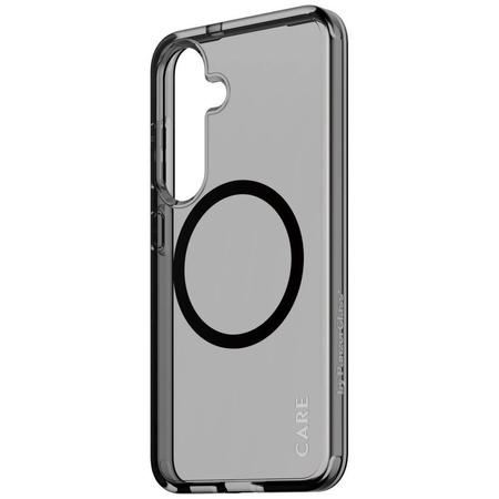 CARE by PanzerGlass Flagship Urban Combat Black QI-Hülle für Samsung Galaxy S25 – durchscheinender Rauch