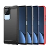 Carbon Case für Xiaomi Poco F4 5G flexible Silikon-Carbon-Hülle schwarz