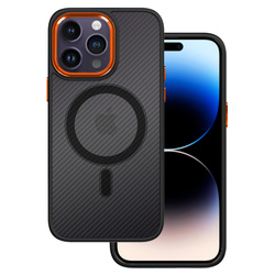 Tel Protect Magnetic Carbon Case do Iphone 12/12 Pro Czarno-pomarańczowy
