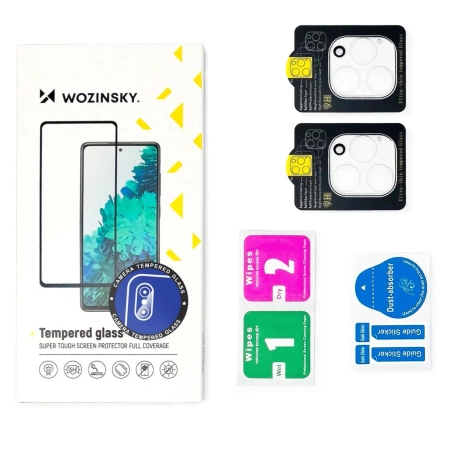 Wozinsky Full Camera Glass for iPhone 17, Black, Set of 2