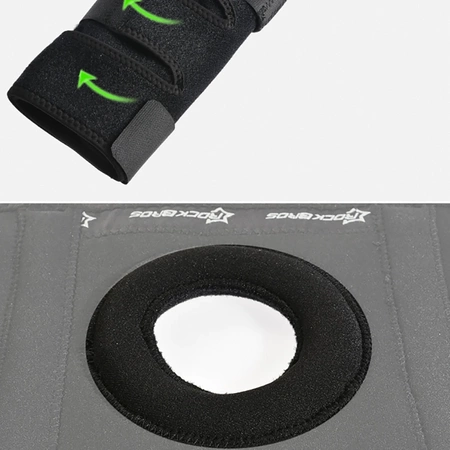 Rockbros LF1106L Sportprotektor für Patella und Kniegelenk, Größe L - schwarz