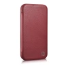 iCarer CE Premium Leather Folio Case skórzane etui iPhone 14 Plus z klapką magnetyczne MagSafe czerwony (WMI14220715-RD)