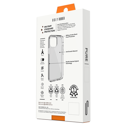 Ugly Rubber nakładka Pure do iPhone 15 Pro Max 6,7" transparentna