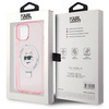 Karl Lagerfeld KLHMP15SHMRSCHP iPhone 15 6,1" rosa/rosa Hardcase Ringständer Choupette Head MagSafe
