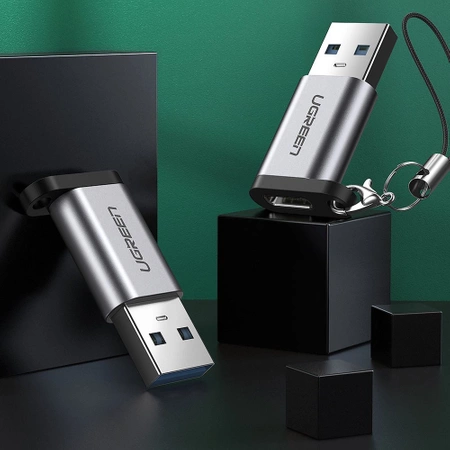 USB C (female) - USB (male) adapter Ugreen US276 USB 5Gb/s - gray