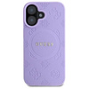 Original Case IPHONE 16 PLUS Guess Hardcase Saffiano Peony Classic Logo MagSafe (GUHMP16MPSAPSMEU) purple