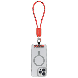 Uniwersalna smycz na nadgarstek z kablem 2w1 Skinarma Dyno Ve USB-C/USB-C czerwony