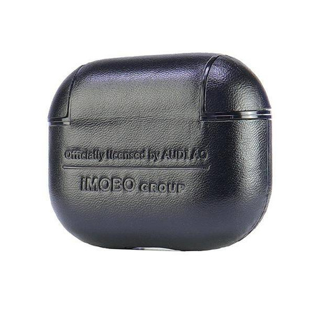 Original Handyhülle APPLE AIRPODS 3 Audi Leather Big Logo Cover (AU-AP3-GT/D3-BK) schwarz