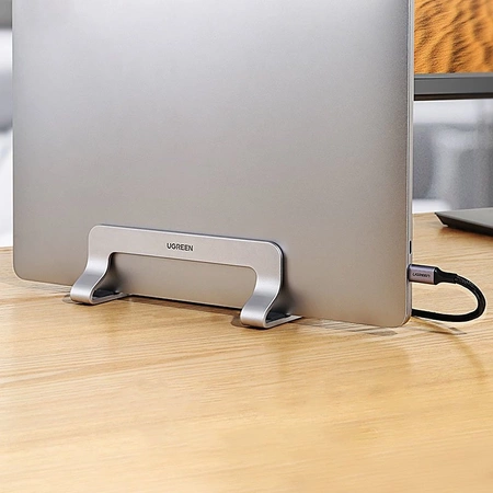 Ugreen Aluminum Vertical Stand Holder Stand for MacBook Laptop Tablet Silver (20471 LP258)