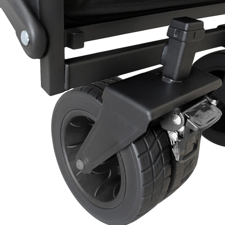 Wozinsky WZP-100 beach, tourist, garden cart, durable, wide wheels, up to 100 kg - black