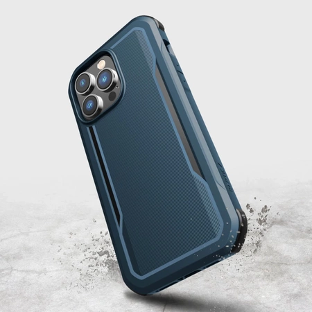 Raptic X-Doria Fort Case iPhone 14 Pro Max mit gepanzerter blauer MagSafe-Hülle