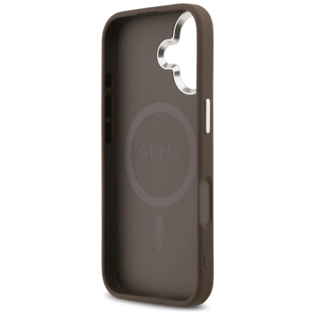 Guess 4G Classic Logo MagSafe Hülle für iPhone 17 - Braun