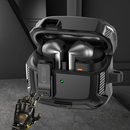 TECH-PROTECT CARBONOX MAGSAFE SAMSUNG GALAXY BUDS 3 / 3 FE / 3 PRO BLACK