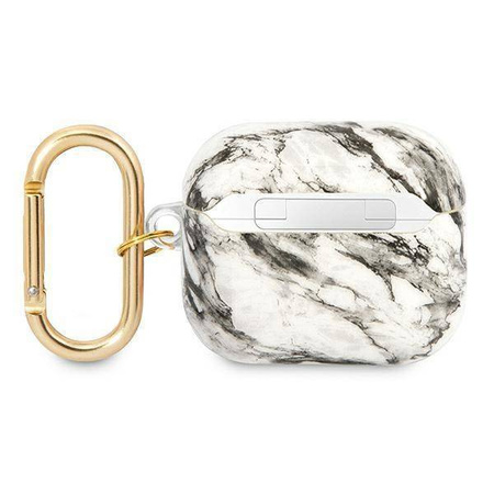 Schutzhülle APPLE AIRPODS 3 Guess AirPods Marble Strap Collection (GUA3HCHMAG) grau
