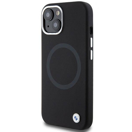 BMW Signature Liquid Silicone MagSafe case for iPhone 15 - black