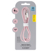 Blavec Kabel Candy oplot - Typ C na Typ C - PD 60W 3A 3 metry (CCA-CC3P30) różowy