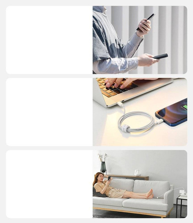 Baseus Superior kabel USB Typ C - Lightning Power Delivery 20 W 2 m Biały (CATLYS-C02)