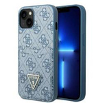 Case IPHONE 13 Guess Hardcase 4G Triangle Logo Cardslot (GUHCP13MP4TPB) blue
