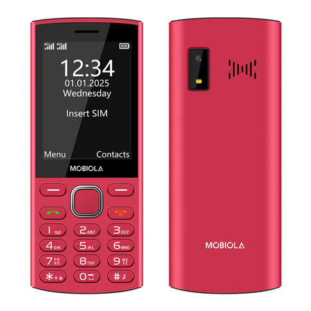 TELEFON GSM MOBIOLA MB4280 4G CZERWONY TELEFON KLASYCZNY DLA SENIORA