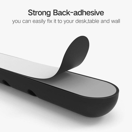 Ugreen 2x samoprzylepny organizer na 4 kable przewody czarny (30762)