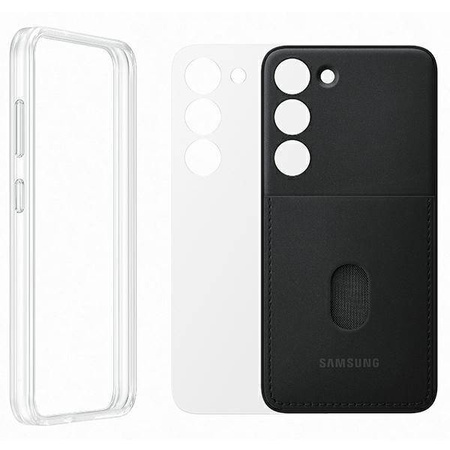 Samsung Frame Cover etui Samsung Galaxy S23 pokrowiec z wymiennymi pleckami czarne (EF-MS911CBEGWW)