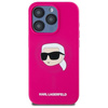 KARL LAGERFELD futerał do IPHONE 15 Pro Max kompatybilny z MagSafe KLHMP15XSKHPPLF (SIL KL Head Print) fuschia