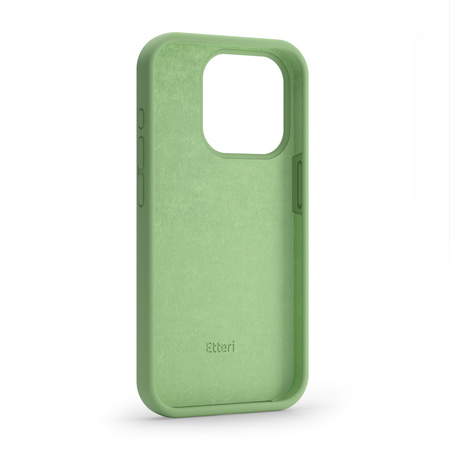Nakładka Etteri Silicone Case do iPhone 16 Pro 6,3" jasnozielona