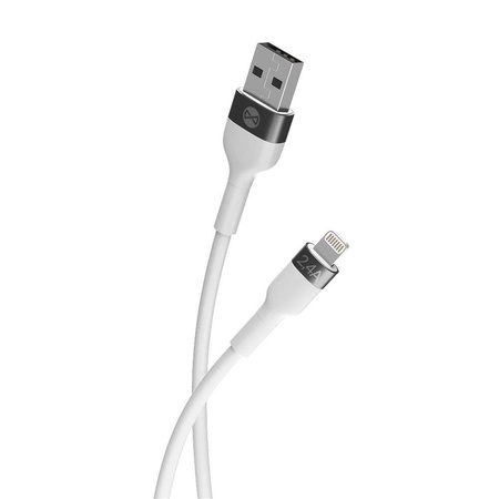 Forever kabel Flexible USB - Lightning 1,0 m 2,4A biały