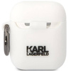 Oryginalne Etui APPLE AIRPODS Karl Lagerfeld Silicone Karl & Choupette (KLACA2SILKCW) białe