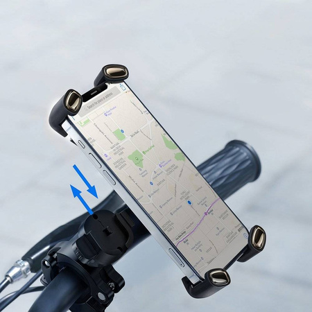 Baseus uniwersalny rowerowy uchwyt na telefon na rower motocykl kierownicę czarny (SUQX-01)