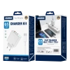 JELLICO Netz-Ladegerät EU20 GaN PD 65W 2xUSB-C + 1xUSB QC3.0 + Kabel USB-C - USB-C weiss