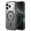 Guess Nakładka Magsafe IML Gradient Case With Print Triangle Logo & Silver Metal Camera Buttons Do iPhone 17 Pro Max Czarna