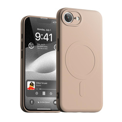 Etui Mercury Semi-Silicone MagSafe do    iPhone 16e różowo-piaskowy