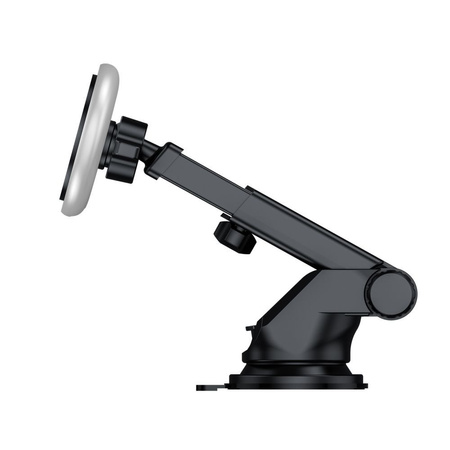 Magnetyczny Uchwyt Samochodowy MagSafe z 15W Ładowaniem Indukcyjnym do Przedniej Szyby / Deski Rozdzielczej Ramię Teleskopowe Tech-Protect A2 czarny