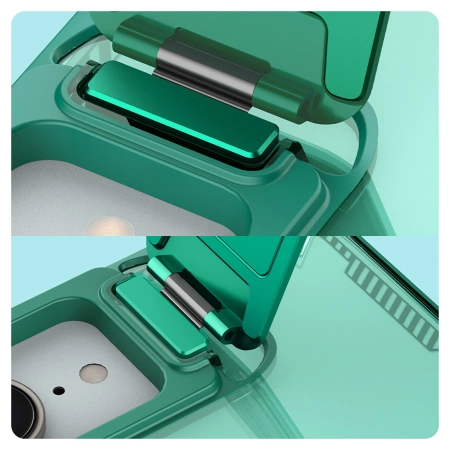Etui Nillkin Iceblade Prop Magnetic z osłoną na aparat i podstawką na iPhone 16e - zielone
