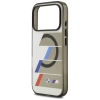 Etui BMW M IML Metal Buttons Tricolor Lines MagSafe na iPhone 17 Pro Max - szare