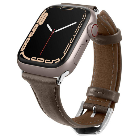 Spigen Cyrill Kajuk pasek skórzany Apple Watch 4 / 5 / 6 / 7 / 8 / SE 40/41 mm khaki