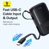 Baseus Qpow Pro+ 10000mAh 22.5W powerbank with built-in USB-C cable and display - black