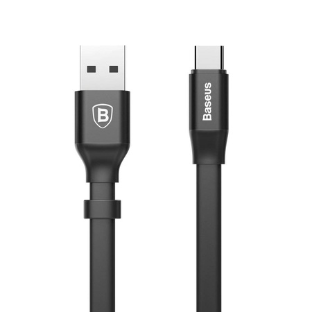 Baseus Nimble płaski kabel przewód USB / USB-C z uchwytem 2A 0,23M czarny (CATMBJ-01)